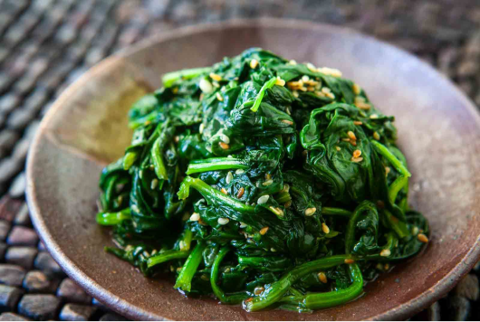 Spinach is collagen rich food